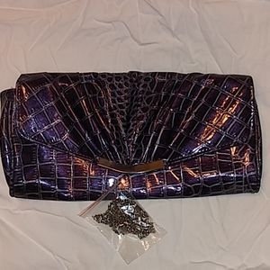 Bijoux Turner purple crocodile print sachel